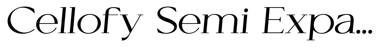 Cellofy Semi Expanded Italic